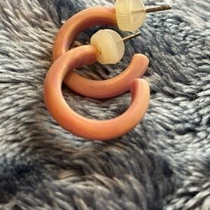Vintage Pinkish-Purple Swirl Cuff Hoop Earring